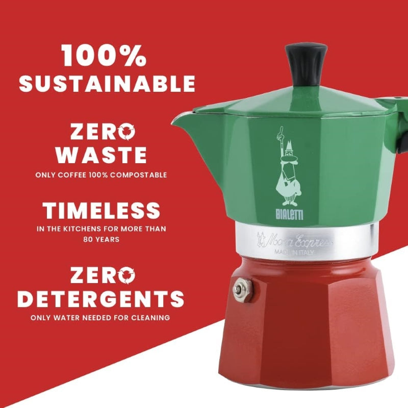 Bialetti Moka Express Italia Tricolore