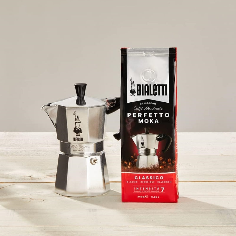 Bialetti Moka Express Gift Set + Perfetto Moka 250g