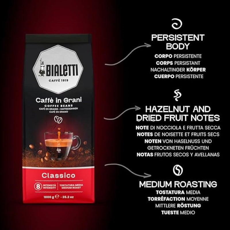 Bialetti Classico Whole Coffee Beans - 1kg