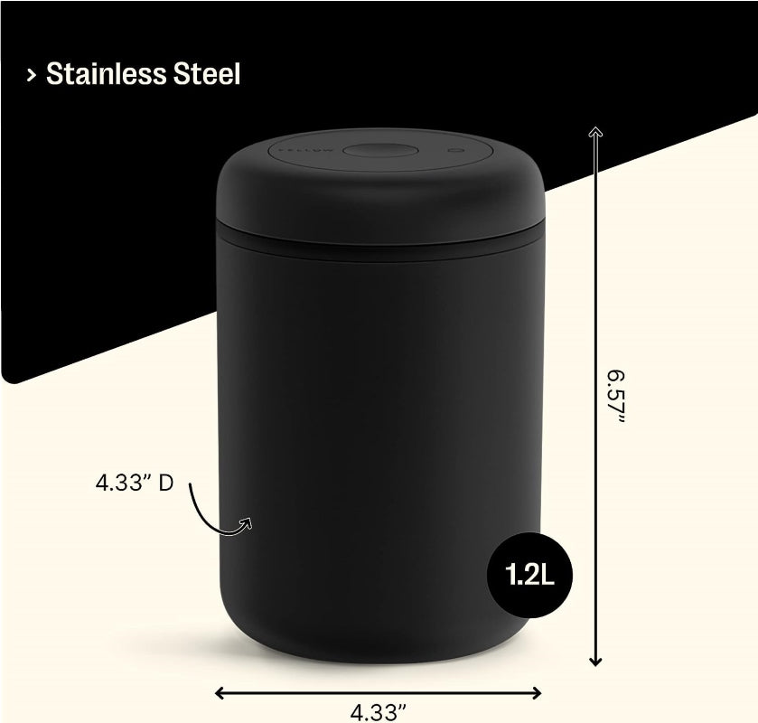 Fellow Atmos Vacuum Coffee Canister - Matte Black