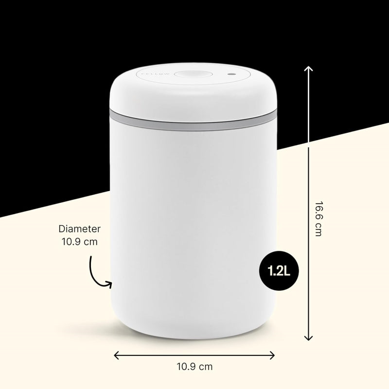 Fellow Atmos Vacuum Coffee Canister - Matte White