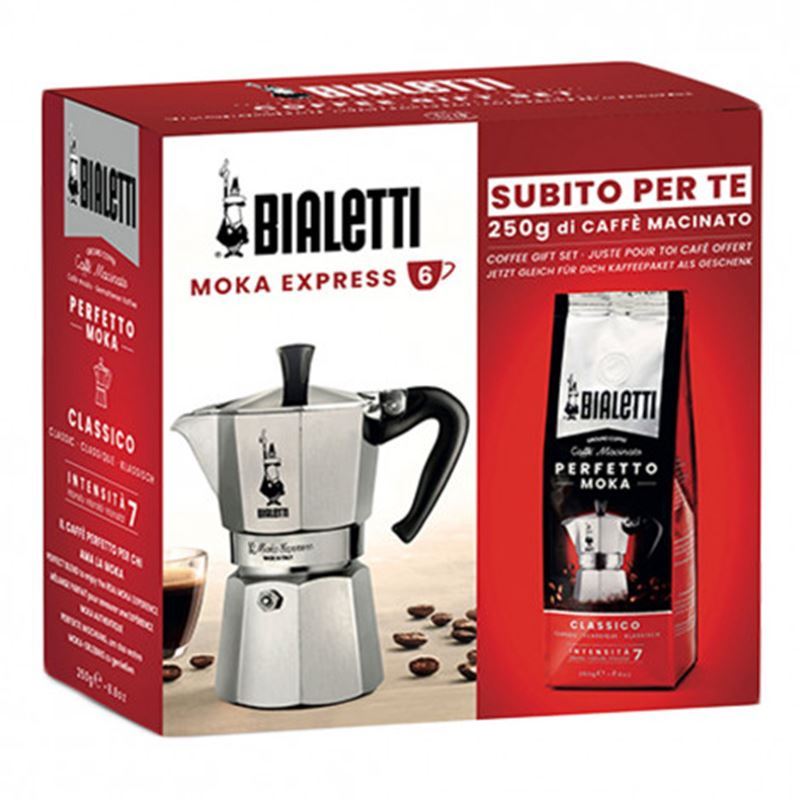 Bialetti Moka Express Gift Set + Perfetto Moka 250g