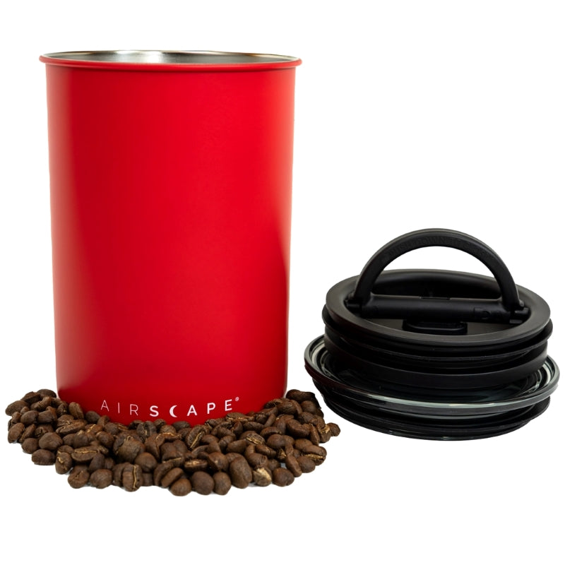 Airscape Matte Red Coffee Canister