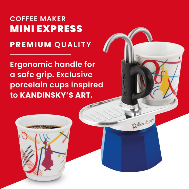Bialetti Mini Express Kandinsky Blue - 2 Cups