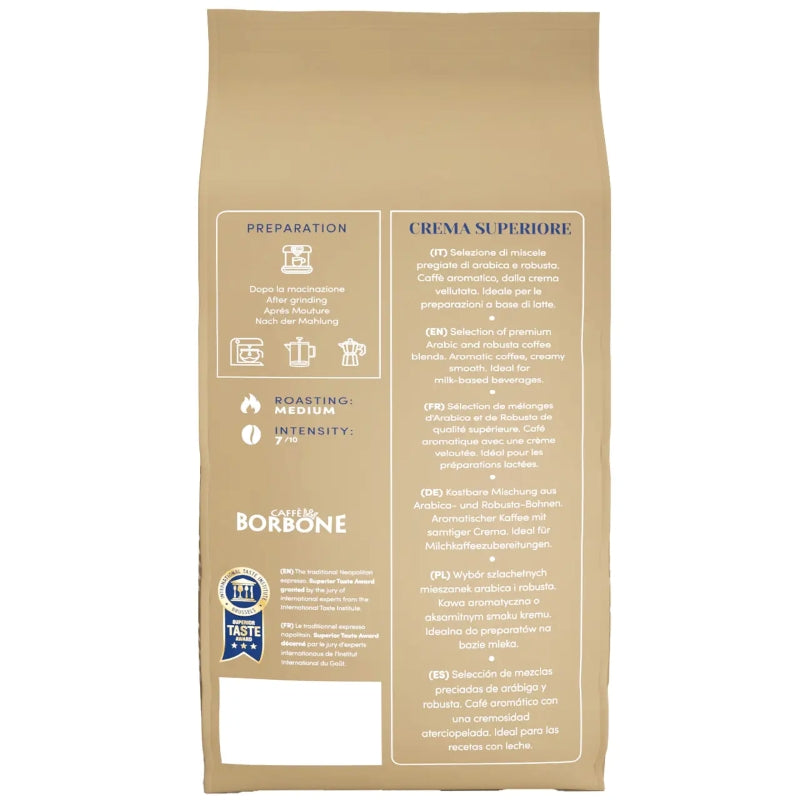 Caffe Borbone Crema Superiore - Whole Coffee Beans 1kg-4kg