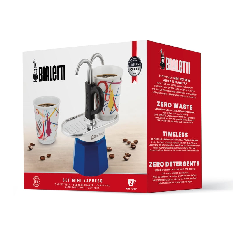 Bialetti Mini Express Kandinsky Blue - 2 Cups