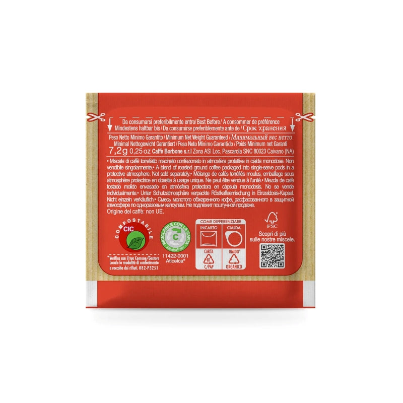 Caffe Borbone Compostable Cialde ESE Pods - Rossa Blend 100-150pc