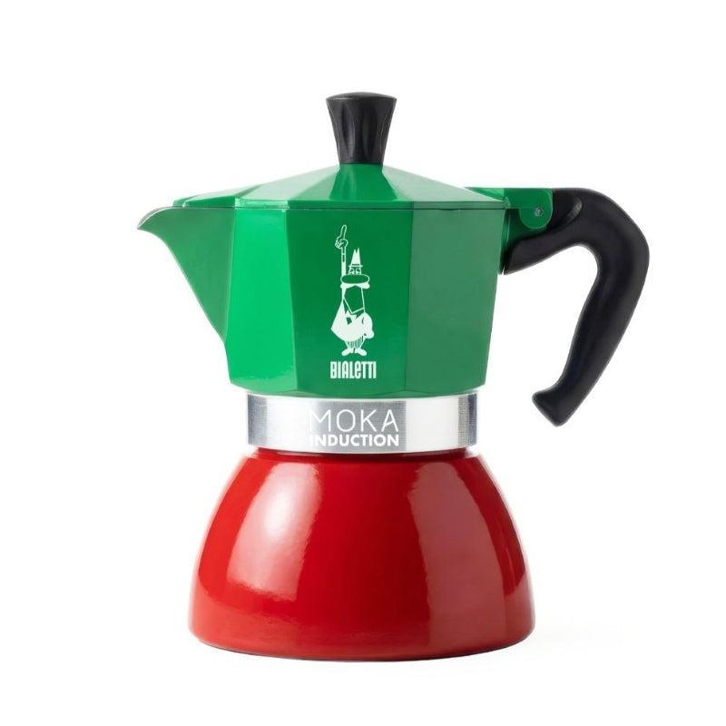Bialetti Moka Induction Italia Tricolore - 4 Cup