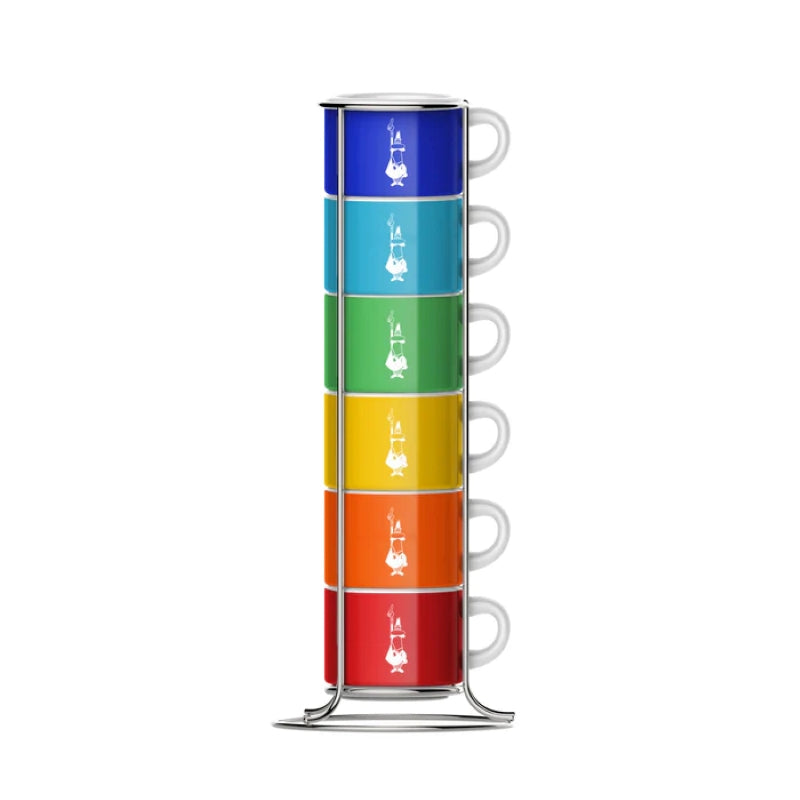 Bialetti Stackable Cups Set of 6 - Multicoloured