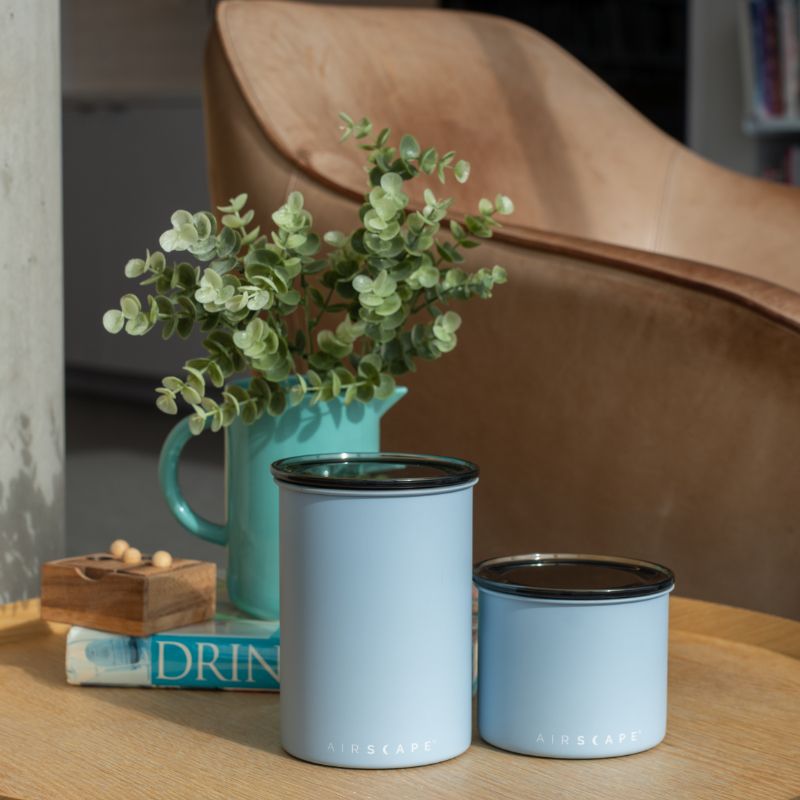Airscape Matte Fog Blue Coffee Canister