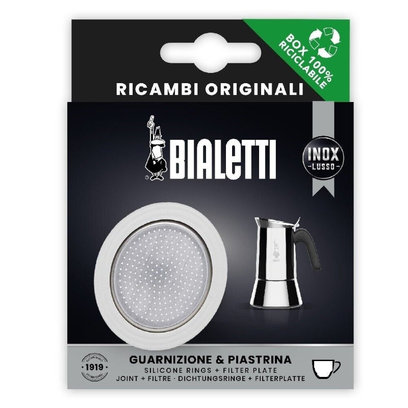 Bialetti Stainless Steel Silicon Ring + Rubber Plate - Rubber Gasket Seal