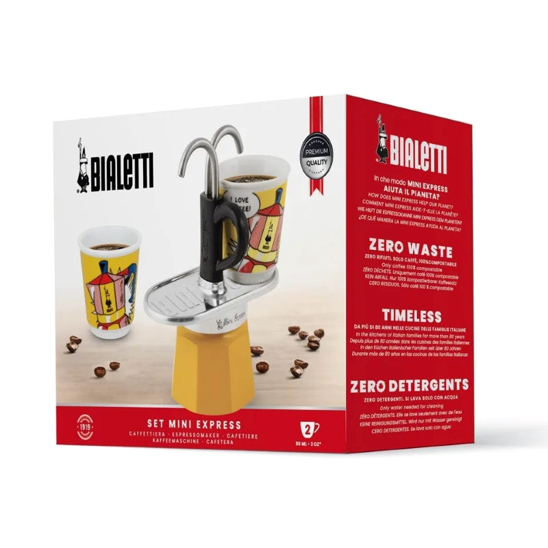 Bialetti Mini Express Lichtenstein Yellow - 2 Cups