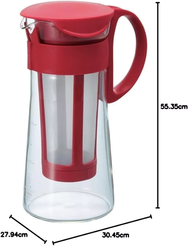 Hario Mizudashi Cold Brew Pot - 600ml Red