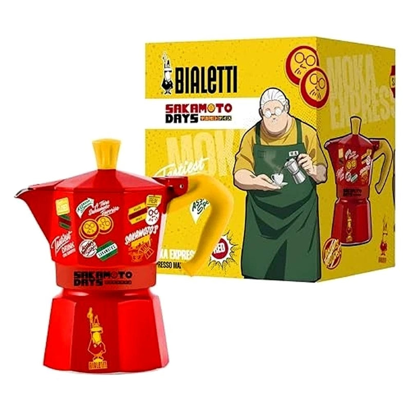 Bialetti Sakamoto Days Red Moka Express - 3 Cups