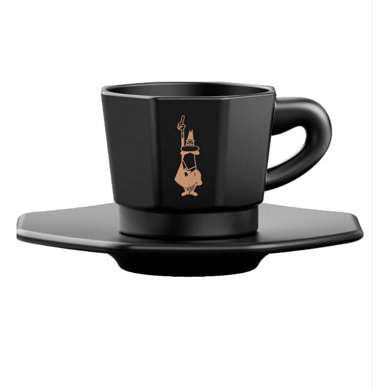 Bialetti Octagonal 8 Face Espresso Cups Set Of 4 - White or Black