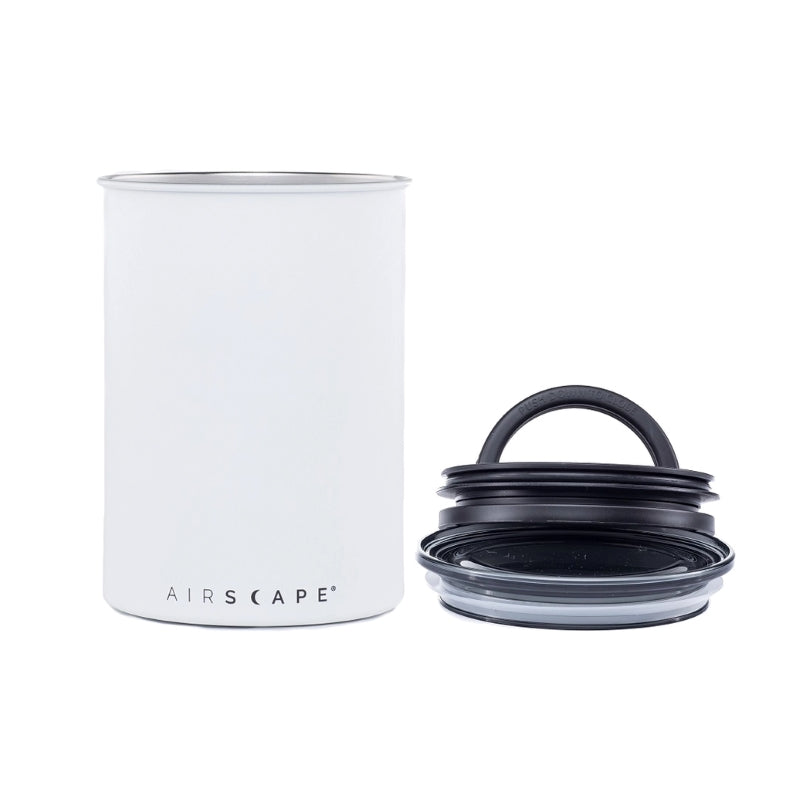 Airscape Matte White Coffee Canister