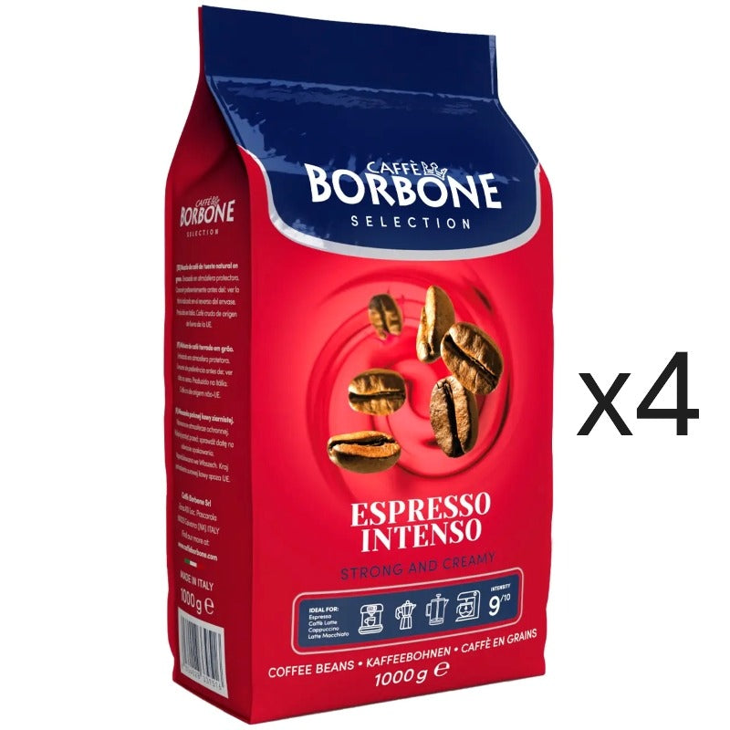 Caffe Borbone Espresso Intenso Red - Whole Coffee Beans 1kg-4kg