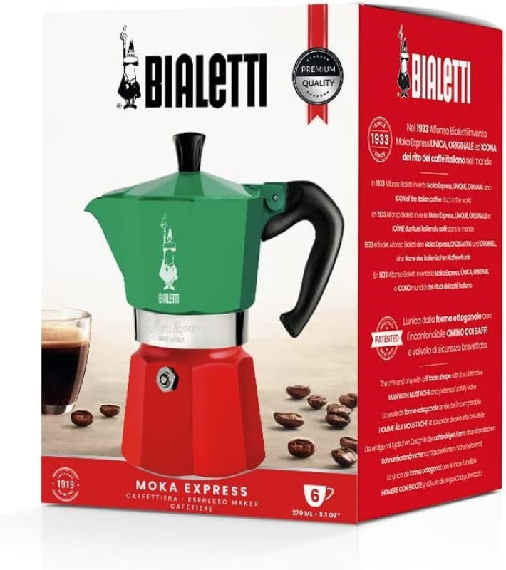 Bialetti Moka Express Italia Tricolore
