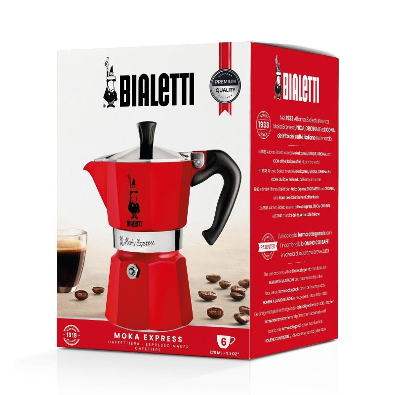 Bialetti Moka Express Red - 3 Cups