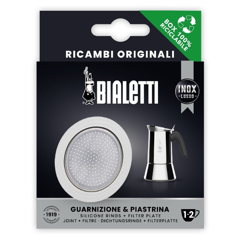 Bialetti Stainless Steel Silicon Ring + Rubber Plate - Rubber Gasket Seal