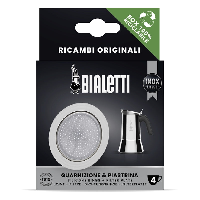 Bialetti Stainless Steel Silicon Ring + Rubber Plate - Rubber Gasket Seal