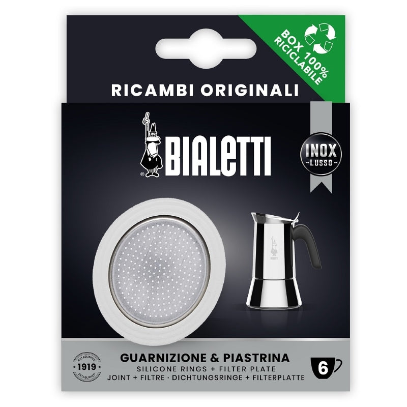 Bialetti Stainless Steel Silicon Ring + Rubber Plate - Rubber Gasket Seal