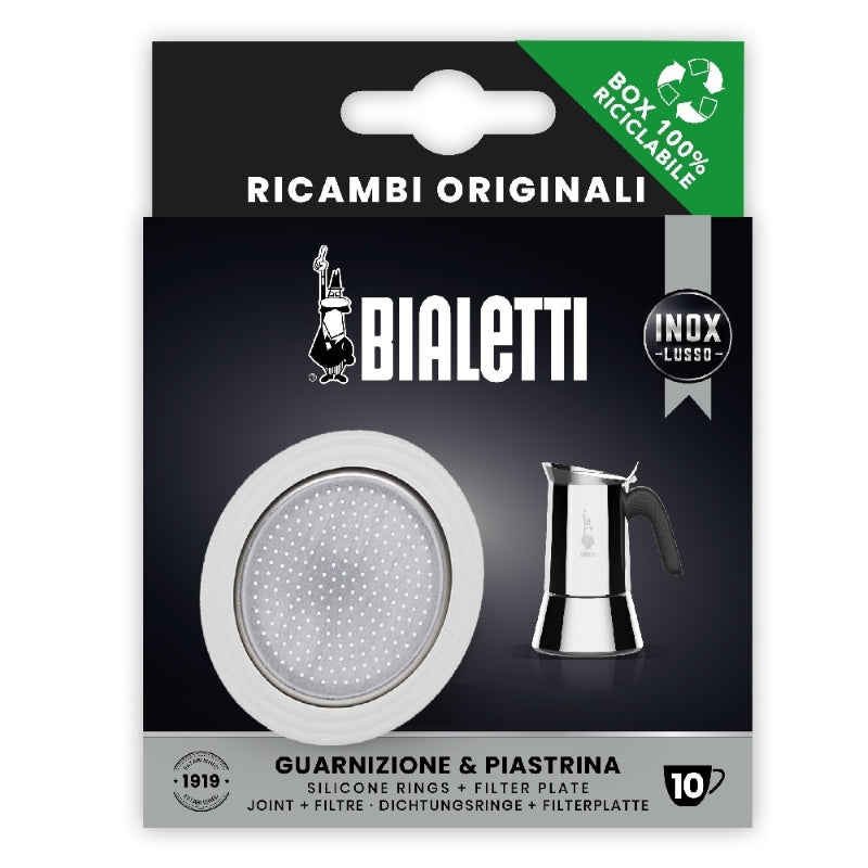 Bialetti Stainless Steel Silicon Ring + Rubber Plate - Rubber Gasket Seal