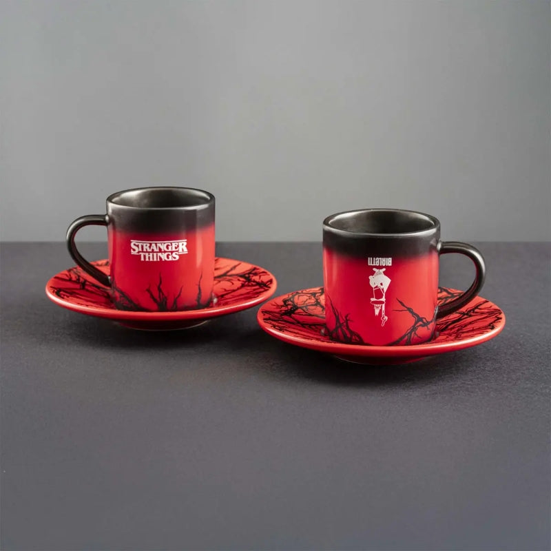 Bialetti Stranger Things Cups & Saucers Set of 2 - Colour Changing