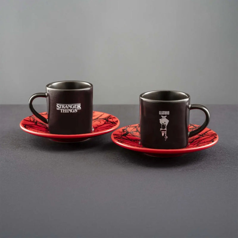Bialetti Stranger Things Cups & Saucers Set of 2 - Colour Changing