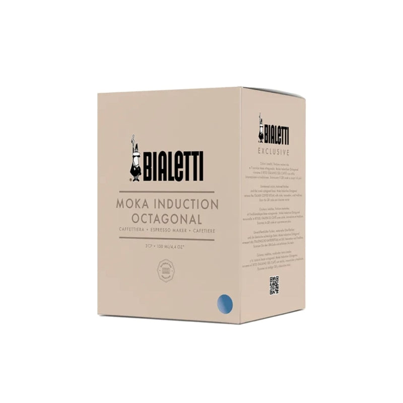 Bialetti Moka Exclusive Induction Desert Cream Octagonal - 3 & 6 Cups