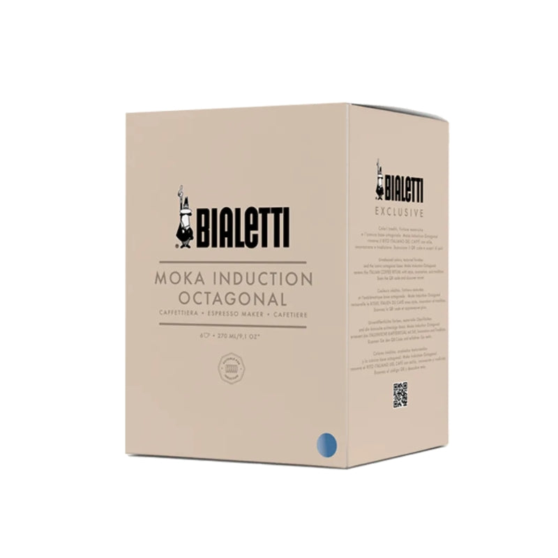 Bialetti Moka Exclusive Induction Grey Octagonal - 3 & 6 Cups