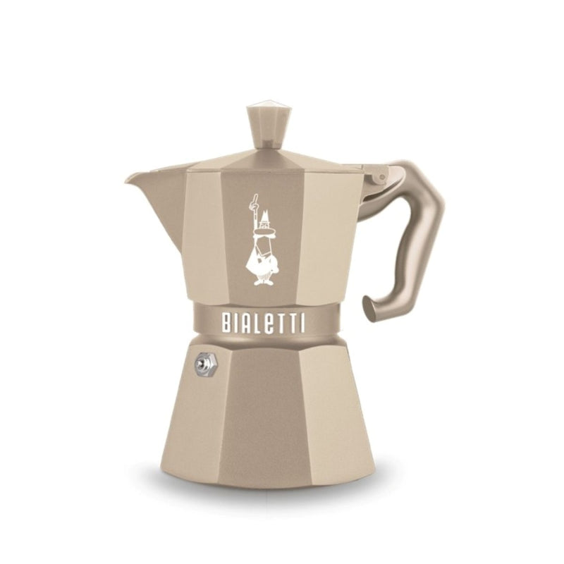 Bialetti Moka Exclusive Induction Desert Cream Octagonal - 3 & 6 Cups