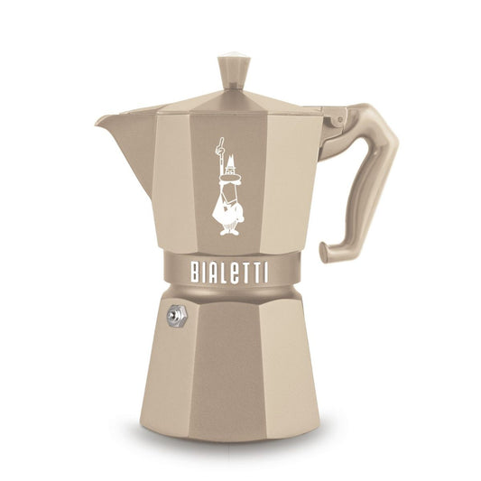 Bialetti Moka Exclusive Induction Desert Cream Octagonal - 3 & 6 Cups
