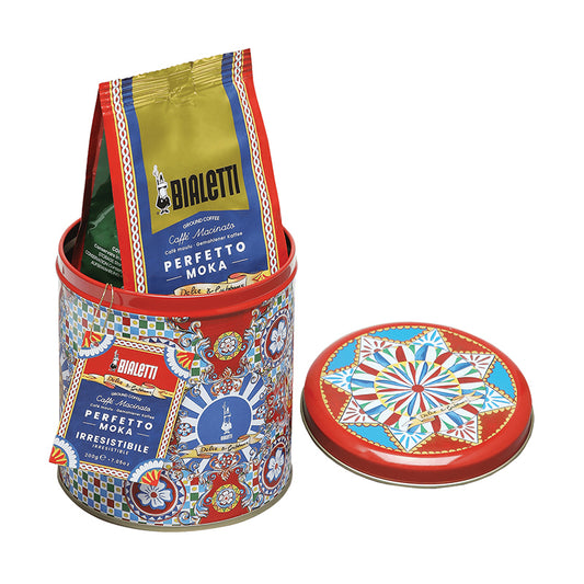 Bialetti Dolce & Gabbana Red Carreto Perfetto Moka Coffee + Gift Tin