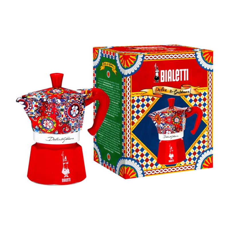 Bialetti Dolce & Gabbana Moka Express Red Carretto Moka Pot
