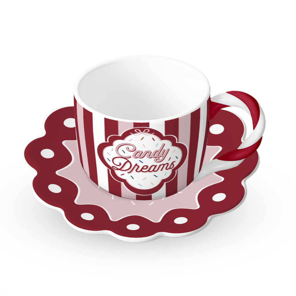 Bialetti Candyland Cups & Saucers - Set of 4