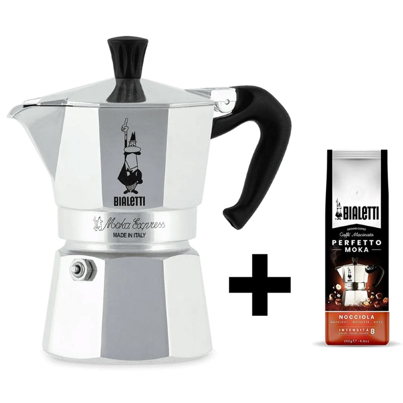 Bialetti Moka Express Gift Set + Perfetto Moka 250g