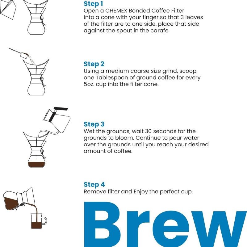 Chemex Classic Coffee Maker Brewer - 3-6 Cup