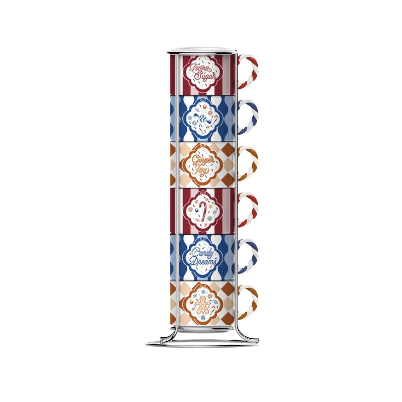 Bialetti Candyland Stackable Cup Set of 6