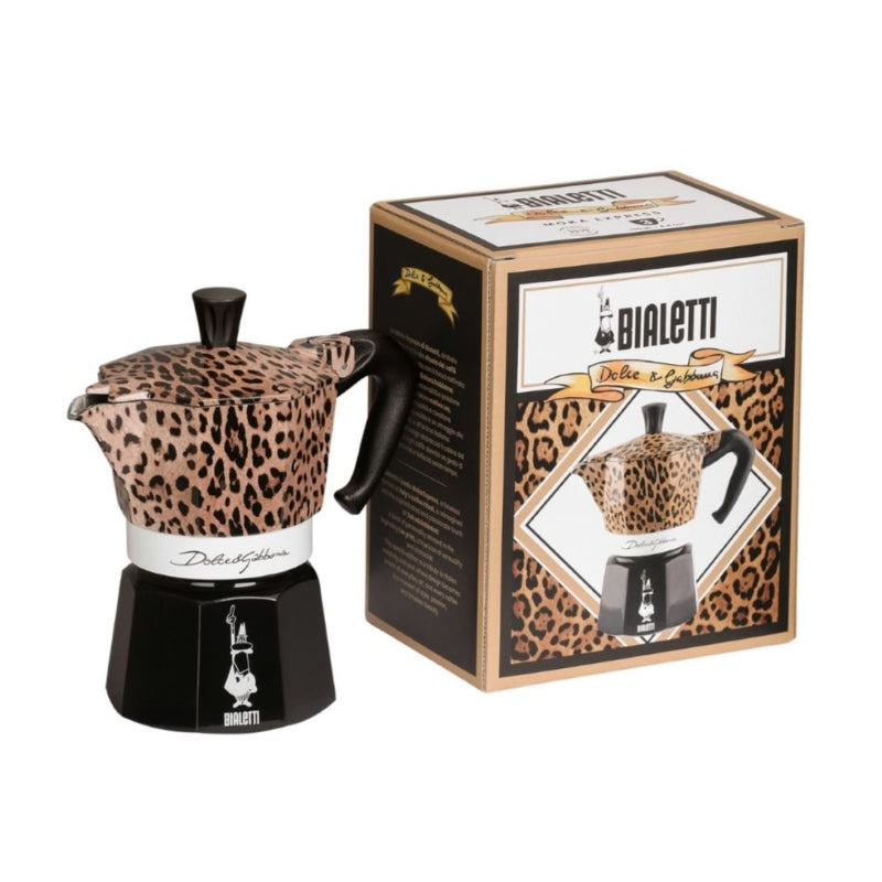 Bialetti Dolce & Gabbana Leopardo Moka Express - 3 & 6 Cup