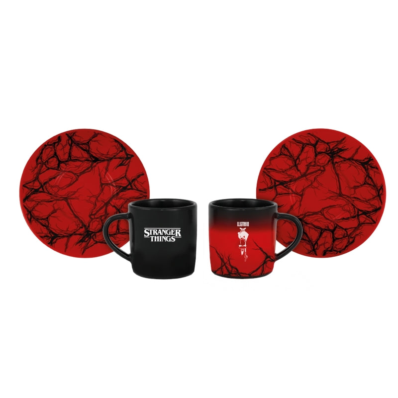 Bialetti Stranger Things Cups & Saucers Set of 2 - Colour Changing
