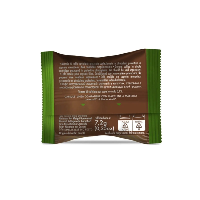 Lavazza A Modo Mio Compatible Capsules - Caffe Borbone Decaf Buongiorno Coffee Lavazza A Modo Mio Compatible Capsules - Caffe Borbone Decaf Buongiorno Coffee