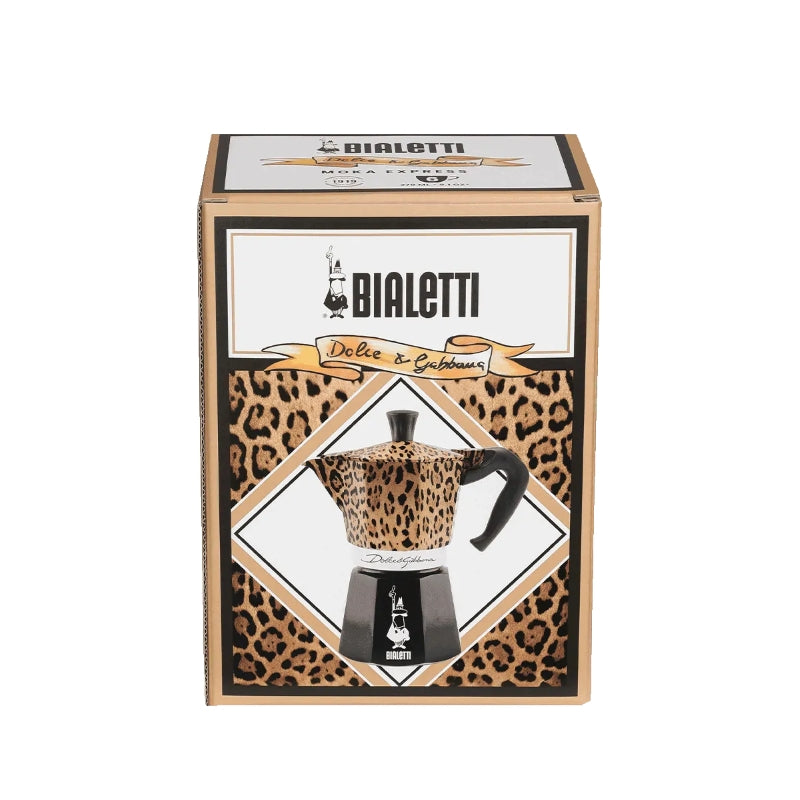 Bialetti Dolce & Gabbana Leopardo Moka Express - 3 & 6 Cup