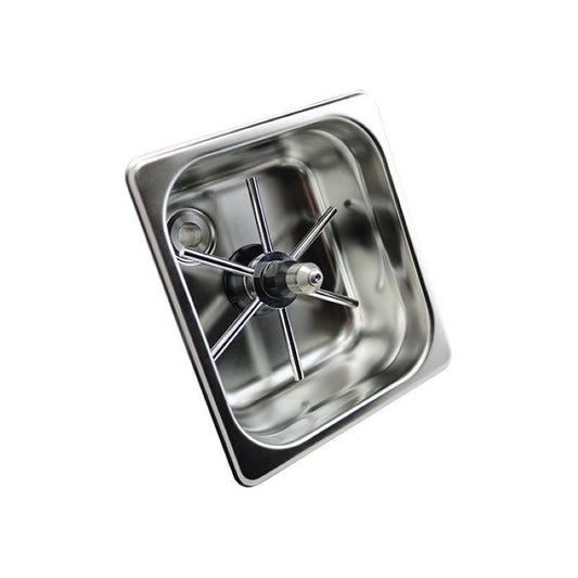 Rhino Square Jug Rinser - Stainless Steel Milk Pitcher Cleaner