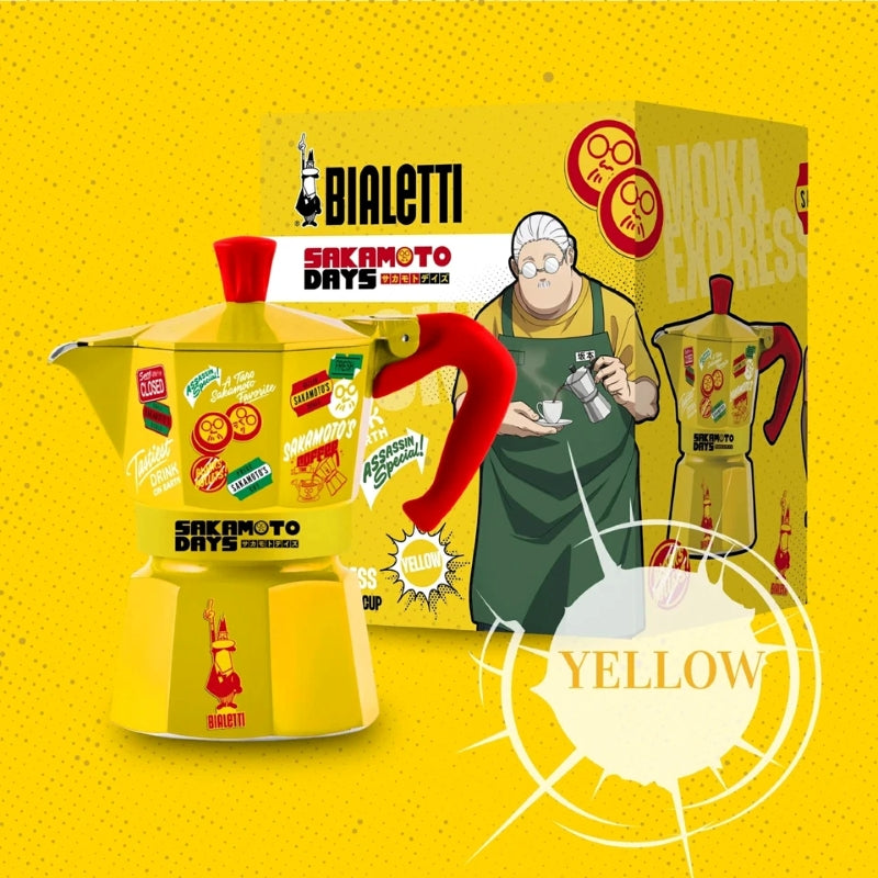 Bialetti Sakamoto Days Yellow Moka Express - 3 Cups