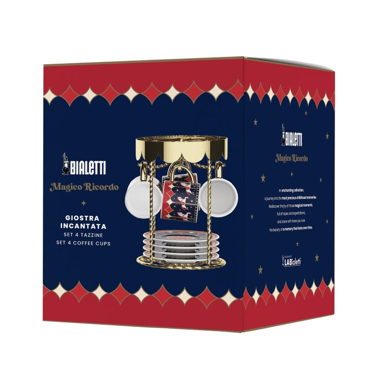 Bialetti Magico Ricordo Cups & Saucers Carousel - Set of 4