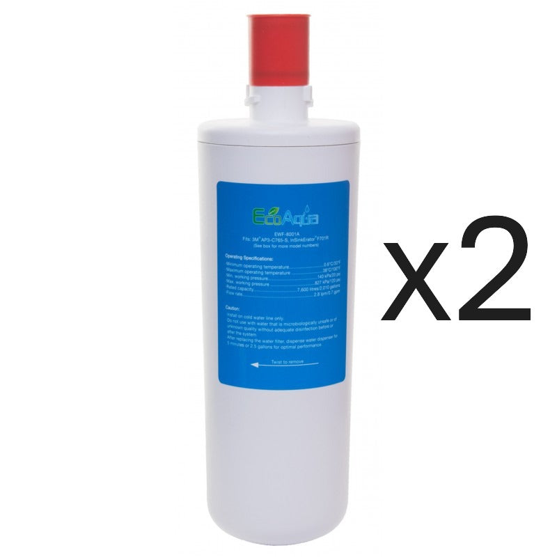 EcoAqua Water Filter EWF-8001A - Insinkerator F701R Replacement